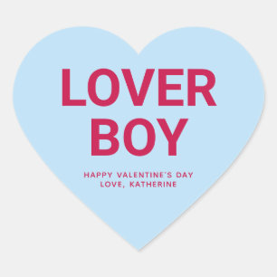 Lover boy funny cute Valentine's Day conversation Heart Sticker