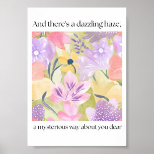 Lover Floral Lyrics Poster