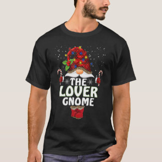 Lover Gnome Buffalo Plaid Matching Family Christma T-Shirt