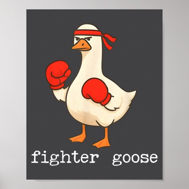 Lover Goose And Fighter Goose, Funny Couple Goose  Poster (Front)