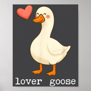 Lover Goose And Fighter Goose, Funny Couple Goose  Poster