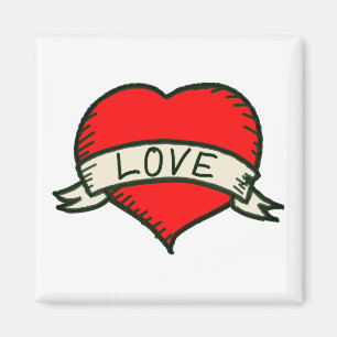 Lover Heart Shape Drawing Magnet