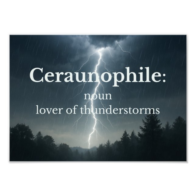 Lover of Thunder Storms Photo Print (Front)