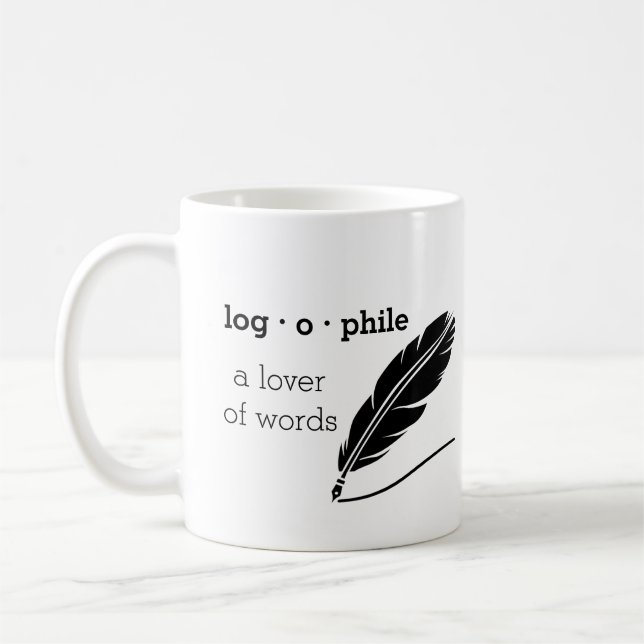 Lover of Words Mug size small (Left)