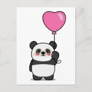 Lover panda / Valentine's Day postcard