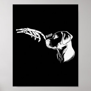 Lover Skeleton Hand Boop Funny Halloween 2023 Labr Poster