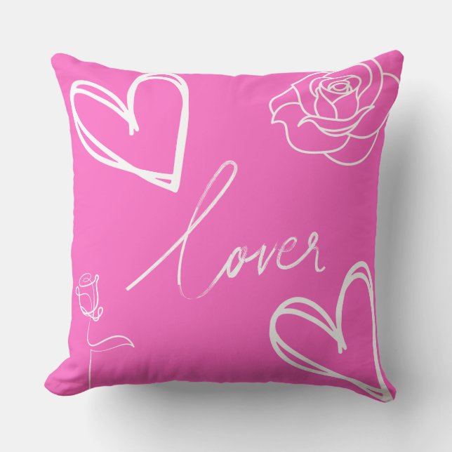 Lover Throw Pillow (Front)