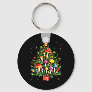 Lover Xmas Mushroom Christmas Tree T Shirt  Key Ring