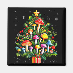 Lover Xmas Mushroom Christmas Tree T Shirt Magnet