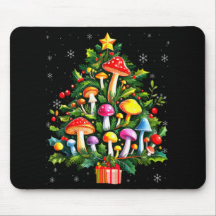 Lover Xmas Mushroom Christmas Tree T Shirt Mouse Pad