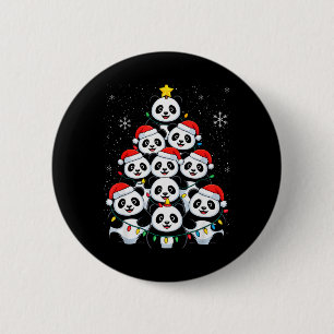Lover Xmas Panda Christmas Tree T Shirt 6 Cm Round Badge