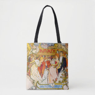 Lovers, Alphonse Mucha Tote Bag