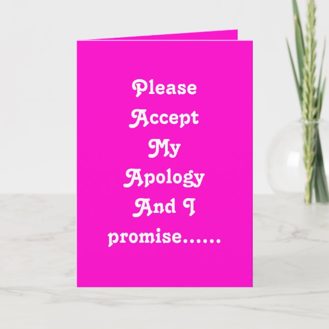 Lovers apology card (Front)