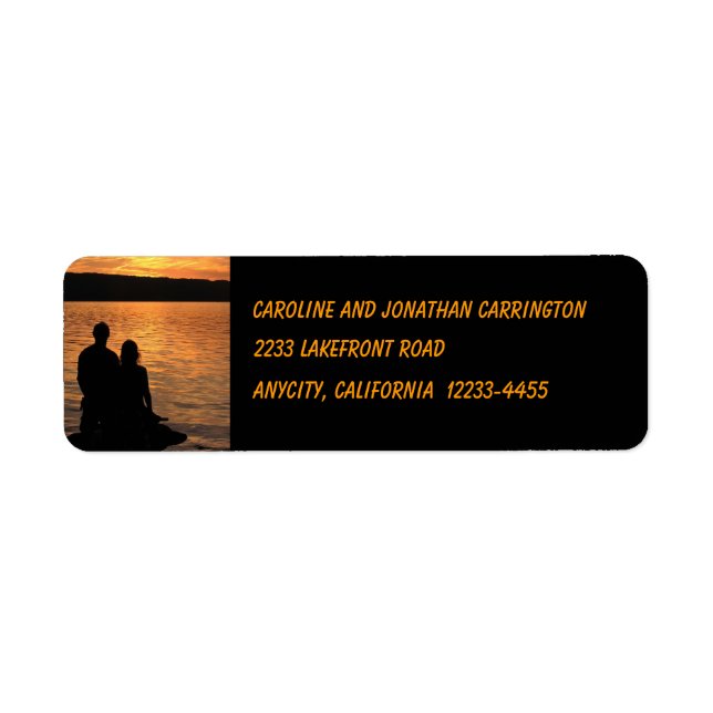 Lovers at Sunset Lake Return Address (Front)
