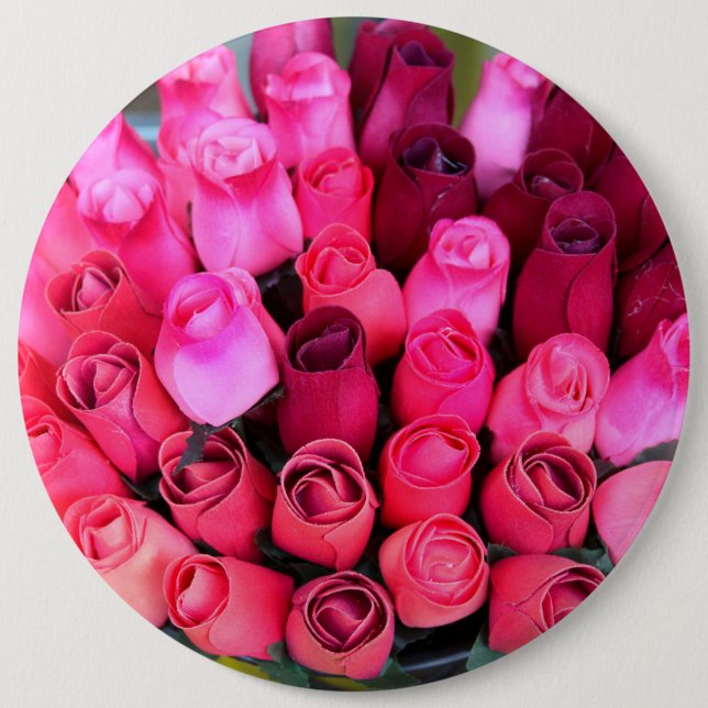 Lover's bouquet of roses button (Front)