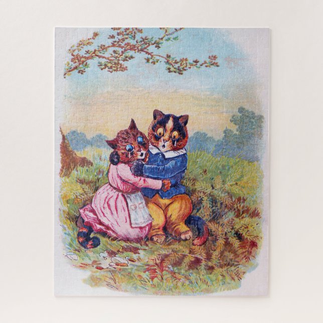 Lovers Cat (Strong Emotion), Louis Wain Jigsaw Puzzle (Vertical)