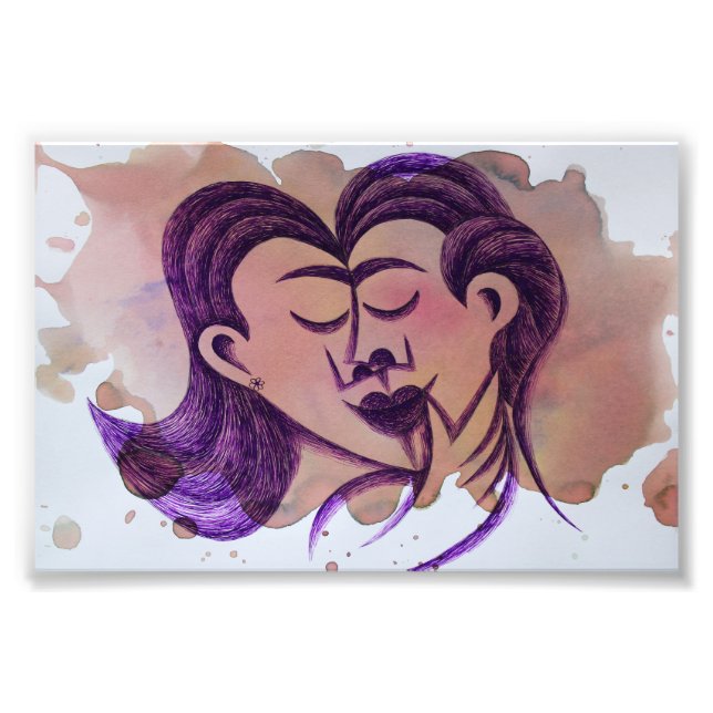 Lovers couple photo print (Front)