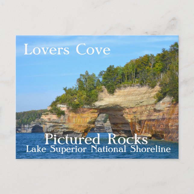 Lovers Cove Pictured Rocks Postcard (Front)