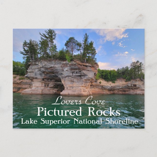 Lovers Cove Pictured Rocks Postcard (Front)