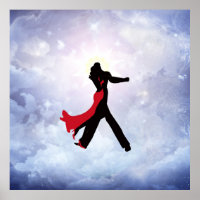 Lovers dancing in the love star