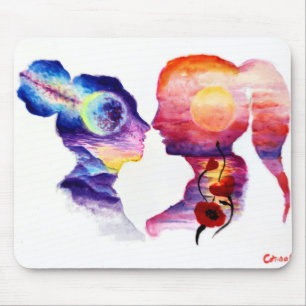 Lovers dreaming mouse pad