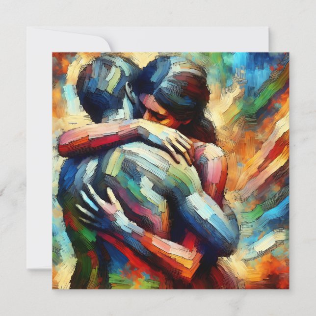 Lover's Embracing ai Oil Paint Style (Front)
