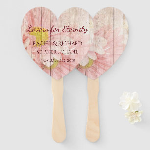 Lovers for Eternity Wedding Hand Fan