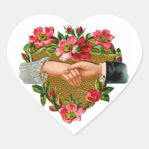 Lovers Hands Heart Sticker
