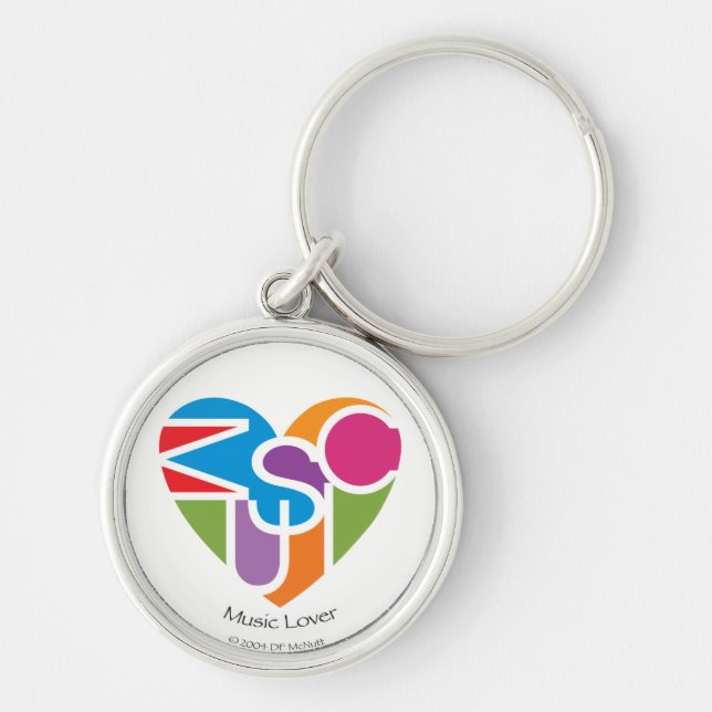 Lover's Heart® Music Lover's Premium Keychain (Front)