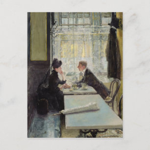 Lovers in a Cafe Postcard