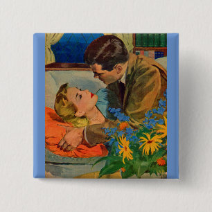 Lovers in Love 15 Cm Square Badge