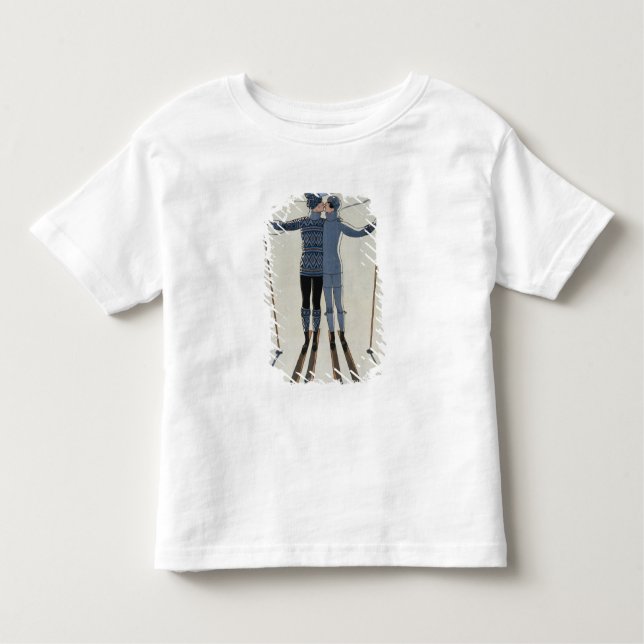 <Lovers in the Snow> by Georges Barbier Toddler T-Shirt (Front)