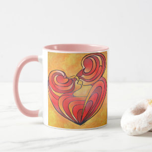 Lovers Kiss And Their Bodies Form A Love Heart Mug