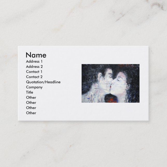 Lovers Kiss Business Card (Front)