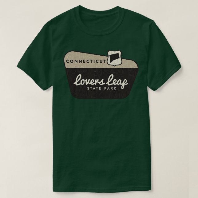 Lovers Leap State Park Connecticut Welcome Sign T-Shirt (Design Front)