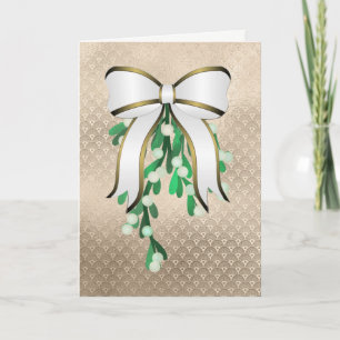 Lovers Mistletoe Christmas Card