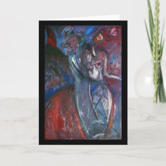 Lovers of the Night - Original Art Greeting Card