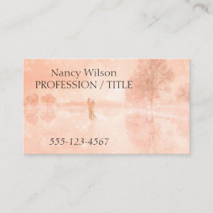 Lovers on a frozen pond      business card