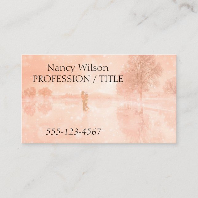 Lovers on a frozen pond      business card (Front)