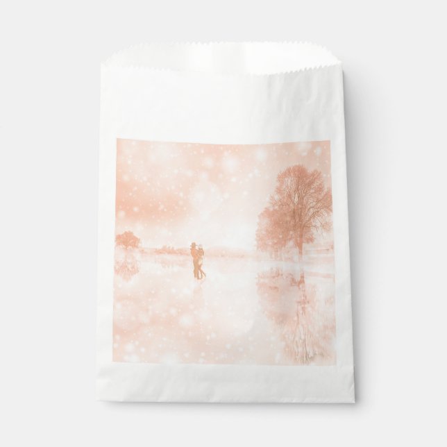 Lovers on a frozen pond         favour bags (Front)