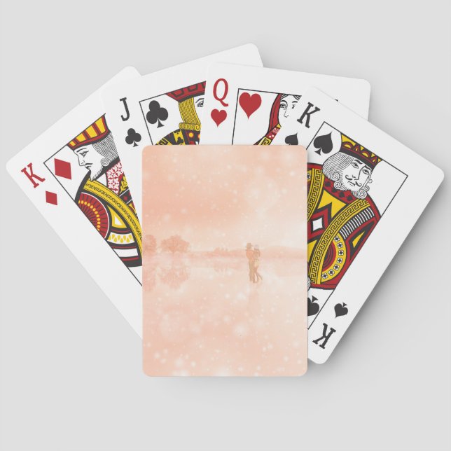 Lovers on a frozen pond          playing cards (Back)