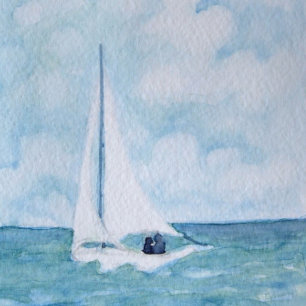 Lovers on a sailboat -Save the Date Save The Date