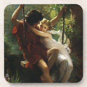 Lovers on a Swing. Spring by Pierre Auguste Cot Coaster