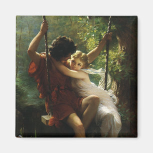 Lovers on a Swing. Spring by Pierre Auguste Cot Magnet