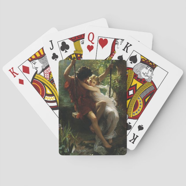 Lovers on a Swing. Spring by Pierre Auguste Cot Playing Cards (Back)