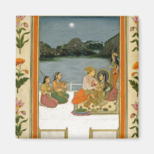 Lovers on a terrace by a moonlit lake, from the Sm Magnet