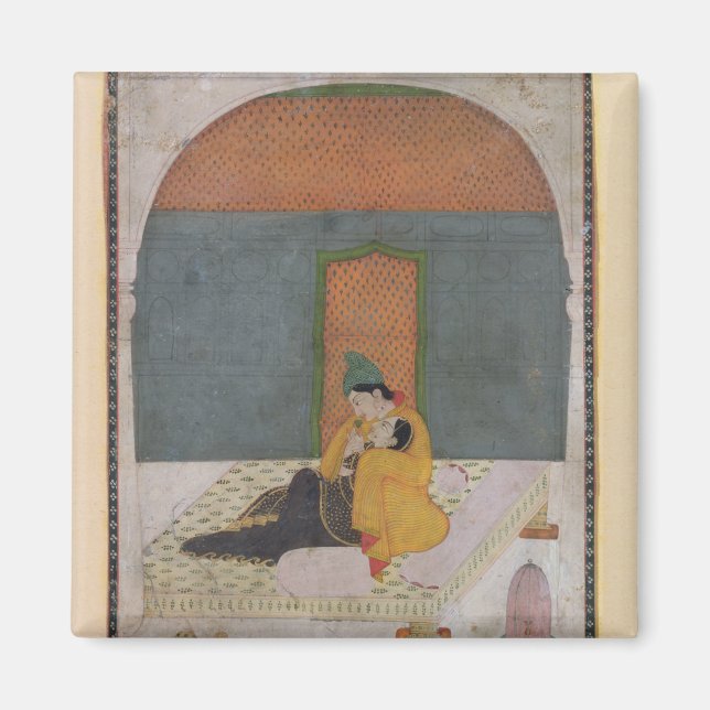 Lovers on a terrace, Garhwal, c.1780-1800 Magnet (Front)