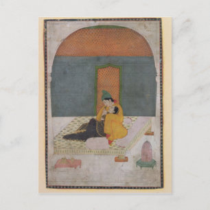Lovers on a terrace, Garhwal, c.1780-1800 Postcard