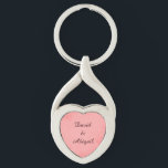 Lovers Pink Parchment Key Ring<br><div class="desc">The perfect boyfriend/girlfriend keychain to show your love for each other. Featuring a pink parchment background, use the templates to customise your name in burgundy. Feel free to replace background with a photo or add a filter to the existing graphic. Personalise font however your wish. Place your order for this...</div>