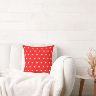 Lovers Red and Gold Hearts Cushion